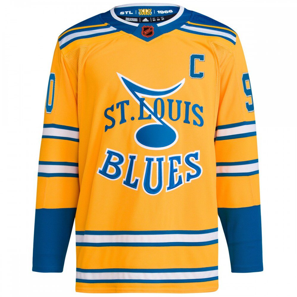 Ryan O'Reilly St. Louis Blues adidas Reverse Retro 2.0 Authentic Player Jersey - Yellow-Pro Kit Vault | Brand New 26/27 Sports Jerseys